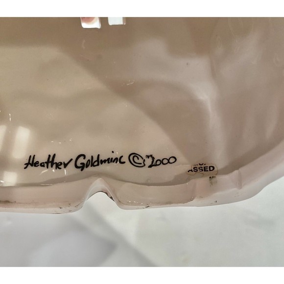 Blue Sky Clayworks by Heather Goldminc BEE HOUSE tea-lite holder Signed - Picture 8 of 9